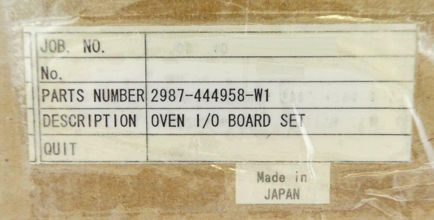TEL Tokyo Electron 2987-444958-W1 Oven I/O Board PCB Set New Surplus - Image 14