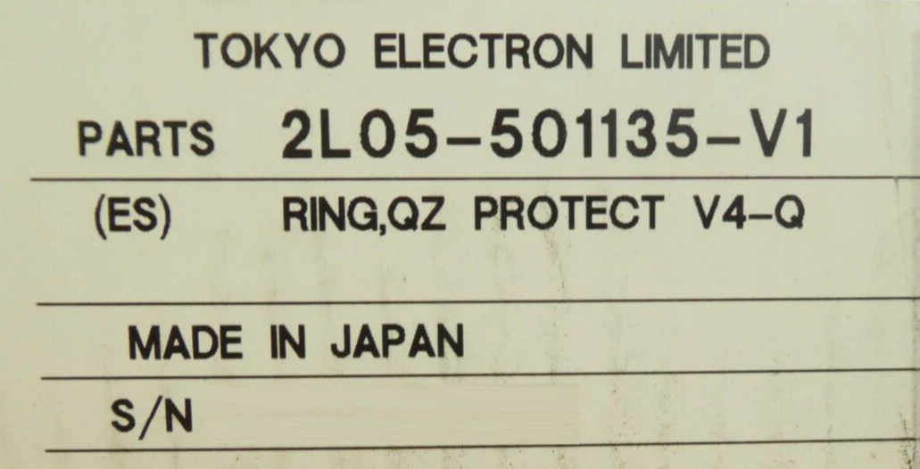 TEL Tokyo Electron 2L05-501135-V1 Ring Quartz Protect V4-Q New Surplus - Image 11