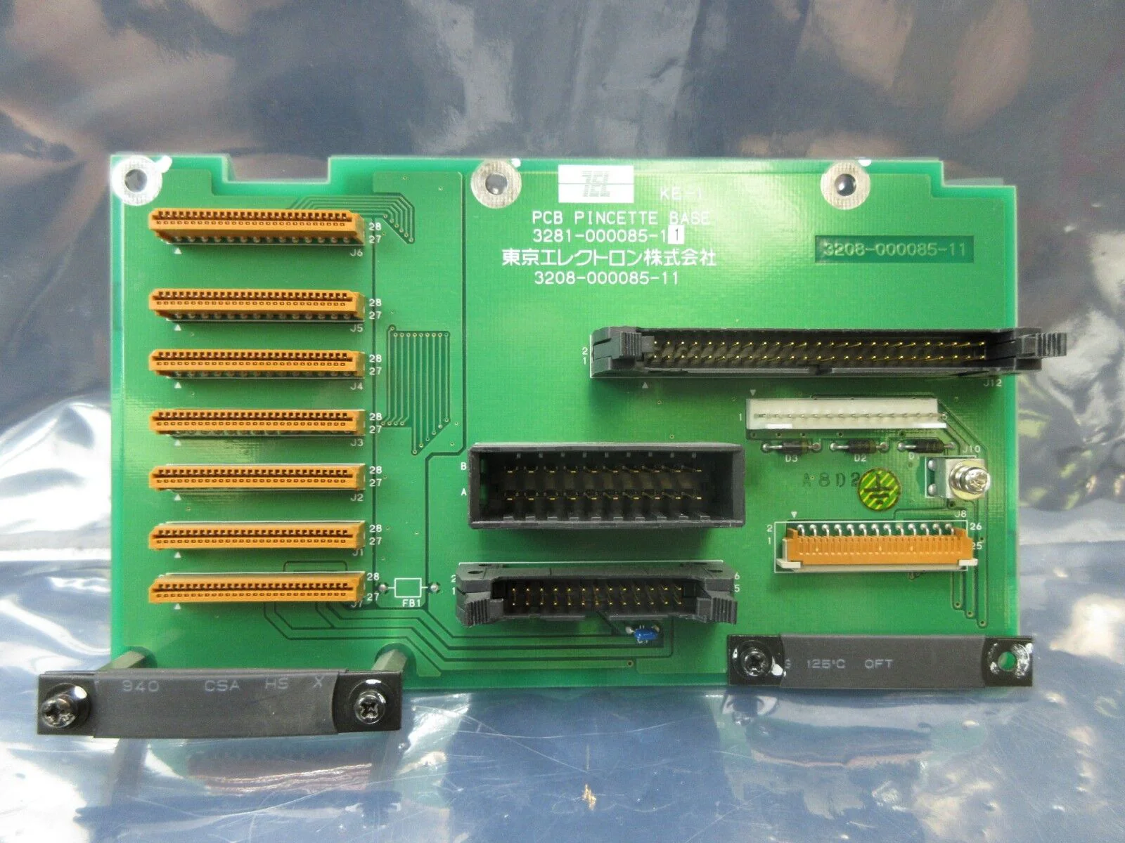 TEL Tokyo Electron 3281-000085-11 Pincette Base PCB 3208-000085-11 P-8 Used - Image 3