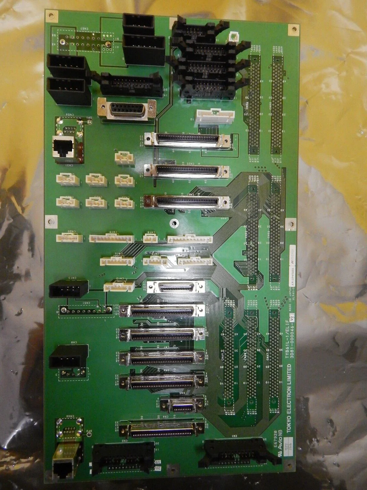 TEL Tokyo Electron 3D81-000046-V2 Interface PCB TYB61L-1/ELIF T-3044SS Used - Image 3
