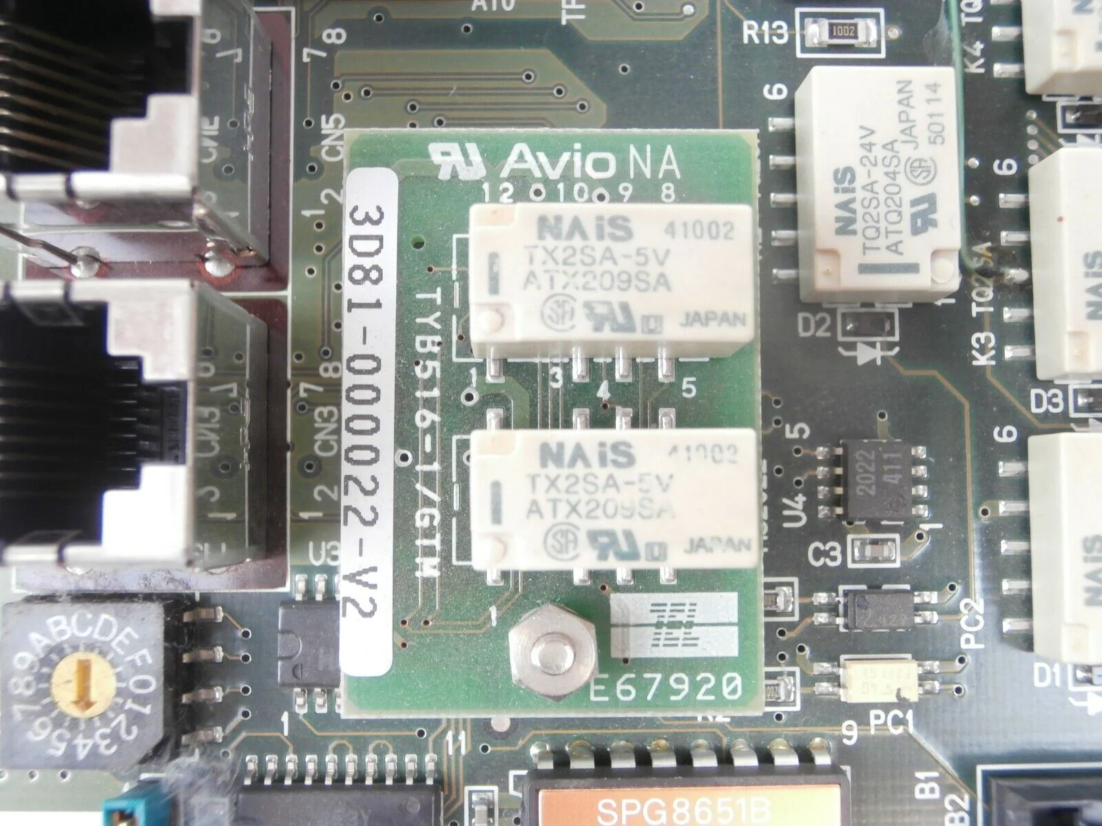 TEL Tokyo Electron 3D81-000103-V1 Backplane PCB TYB62E-1/RF Telius Working - Image 8