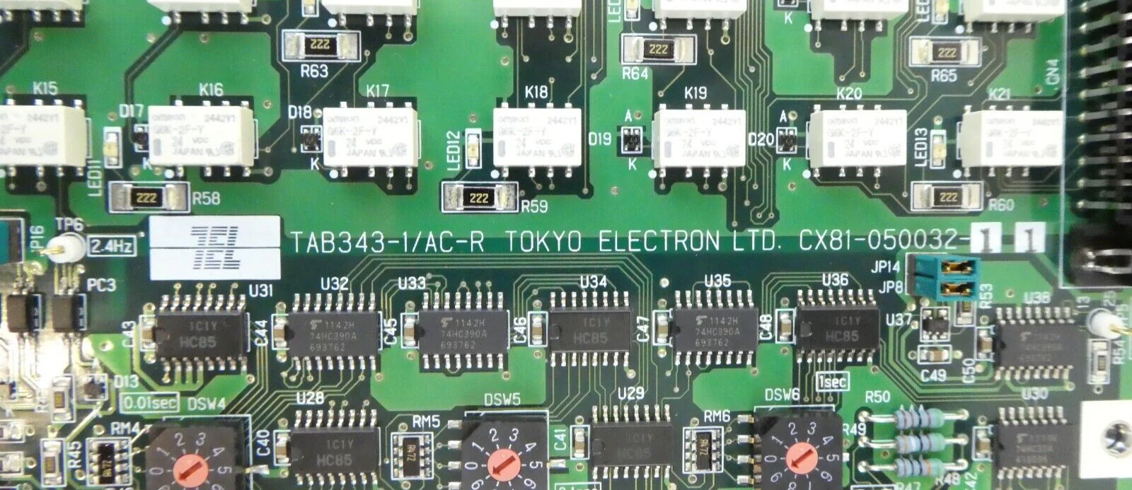 TEL Tokyo Electron CX81-050032-11 Interface Board PCB TAB343-1/AC-R Working - Image 12