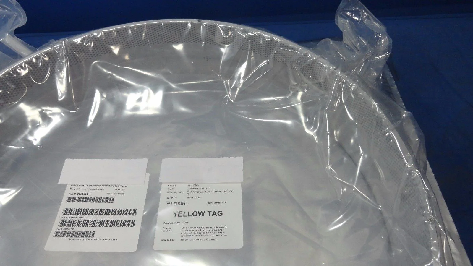 TEL Tokyo Electron D3.0 P35.6 W-LB N Shield Depo Some Wear Cleaned Used - Image 4