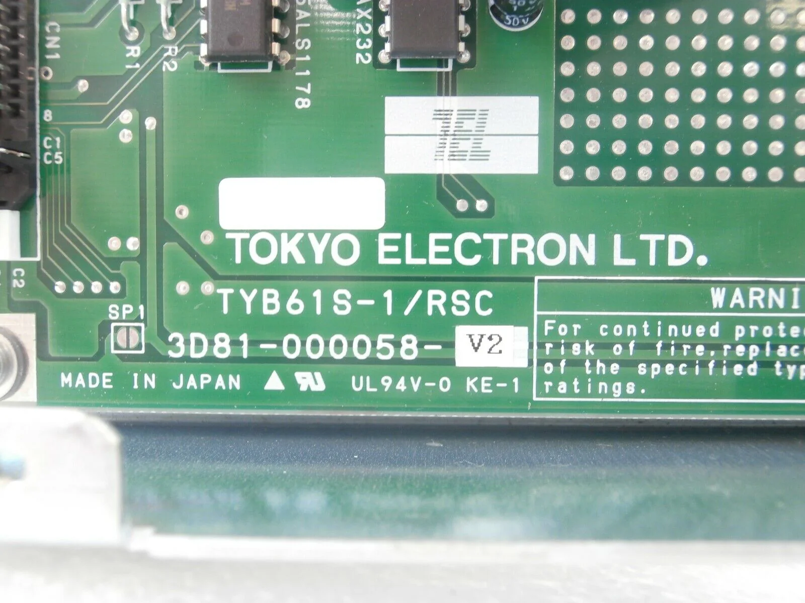 TEL Tokyo Electron FPD BOX Panel PCB 3D81-000058-V2 TYB61S-1/RSC Working Spare - Image 10