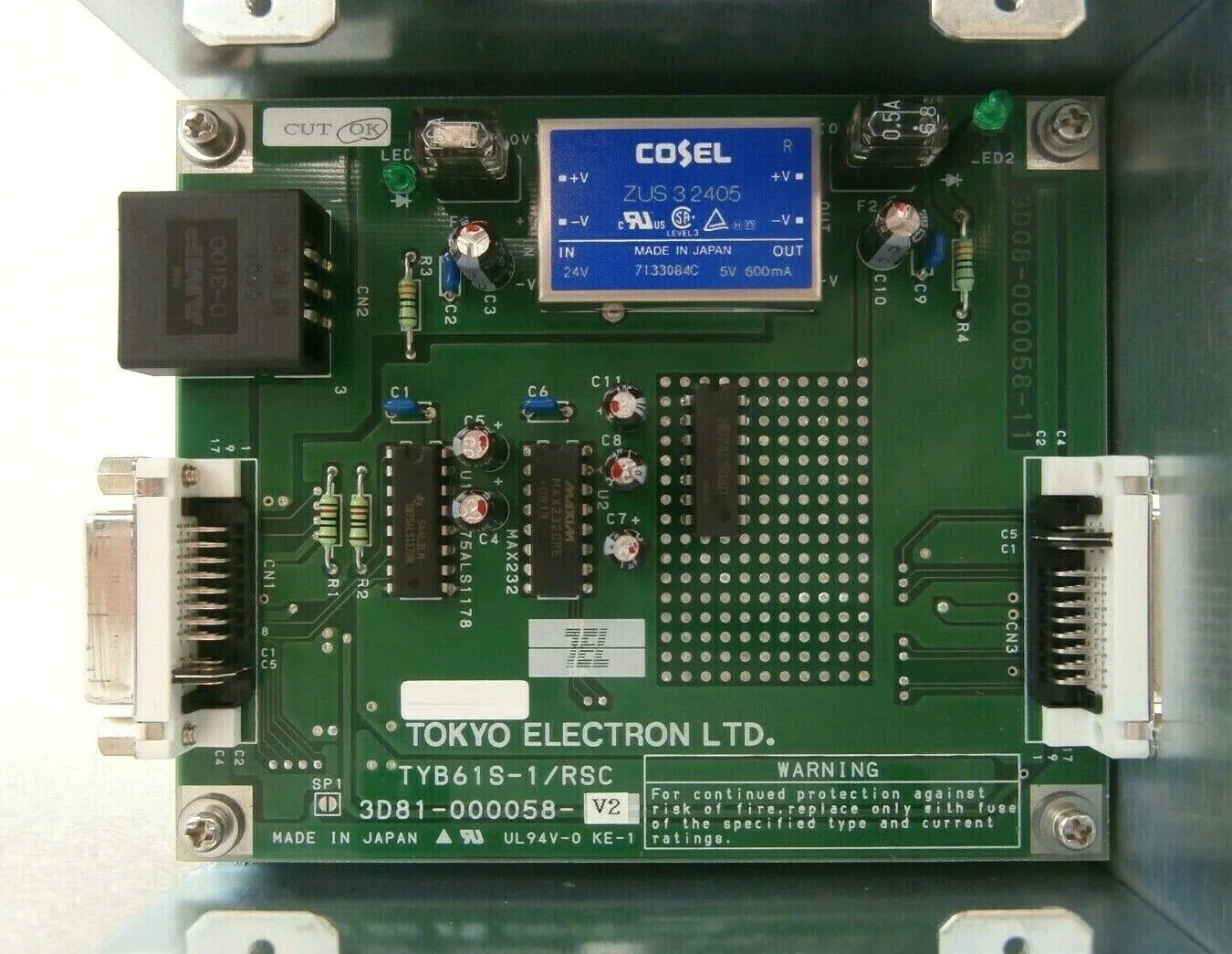 TEL Tokyo Electron FPD BOX Panel PCB 3D81-000058-V2 TYB61S-1/RSC Working Spare - Image 8