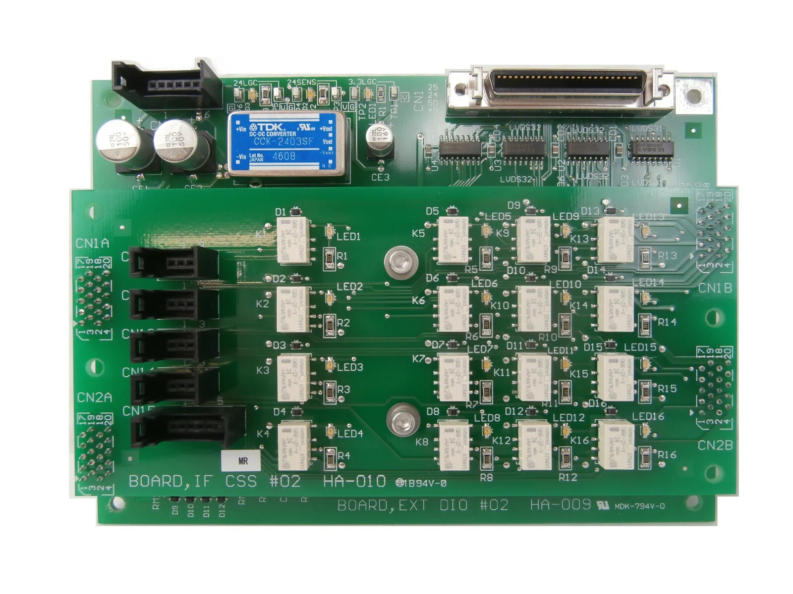 TEL Tokyo Electron HA-009 Digital I/O EXT DIO #02 PCB HA-010 Lithius Working - Image 2