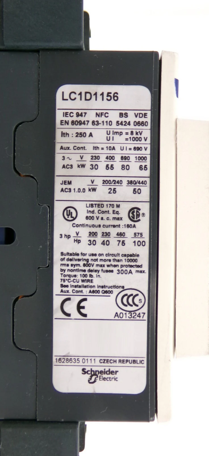 Telemecanique LC1D115 Contactor LC1 Square D Lot of 3 Working - Image 34