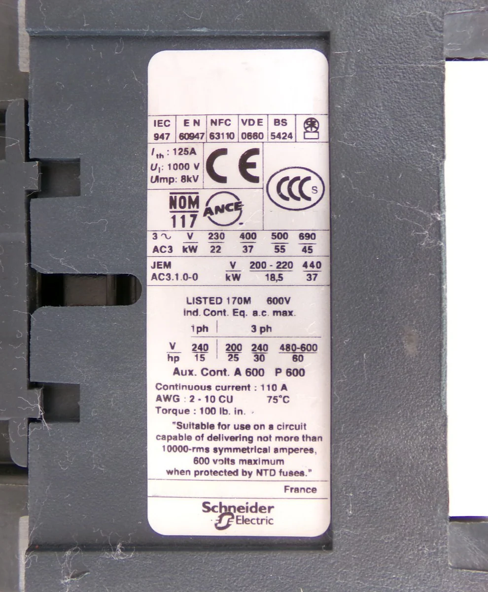 Telemecanique LC1D80116 Contactor LC1 D806 Square D Lot of 3 Working - Image 21