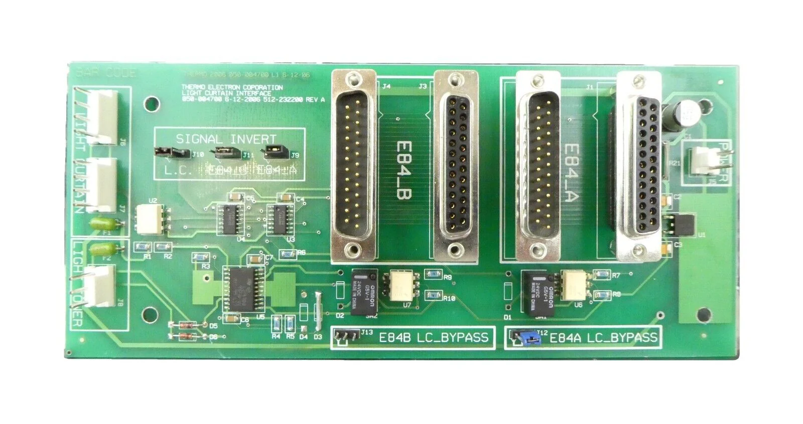 Thermo Electron 050-004700 Light Curtain Interface PCB Nicolet ECO 3000 Surplus