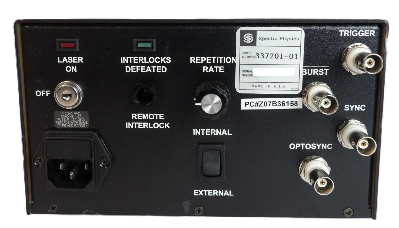 Thermo Laser Science 337201-01 UV Air-Cooled Nitrogen Laser No Key Working - Image 3