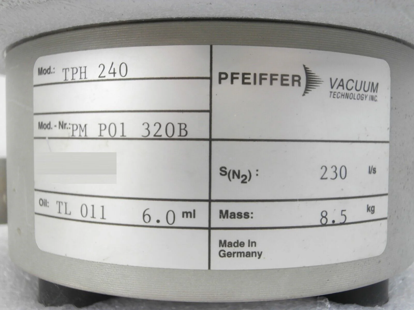 TPH 240 Pfeiffer PM P01 320B Turbomolecular Vacuum Pump Turbo Unresponsive As-Is - Image 11