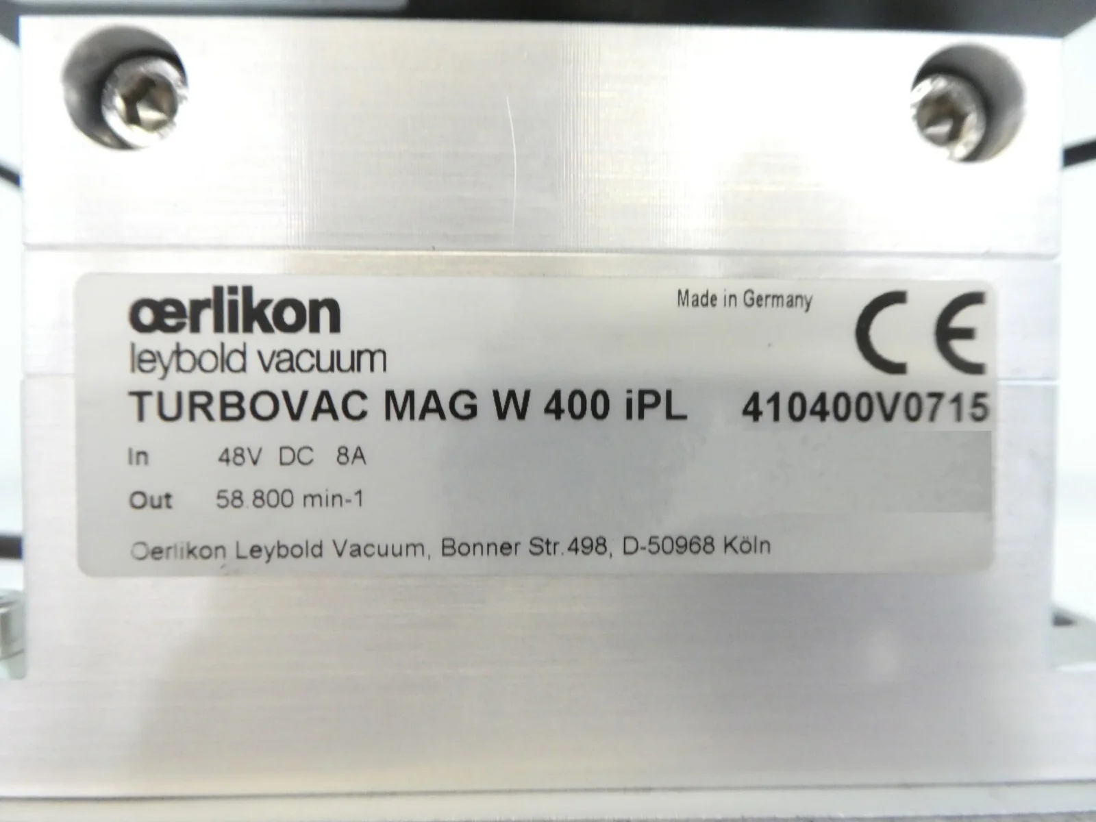 TURBOVAC MAG W 400 iPL Leybold 410400V0715 Turbo Pump FAN MAG 300 Tested Working - Image 12