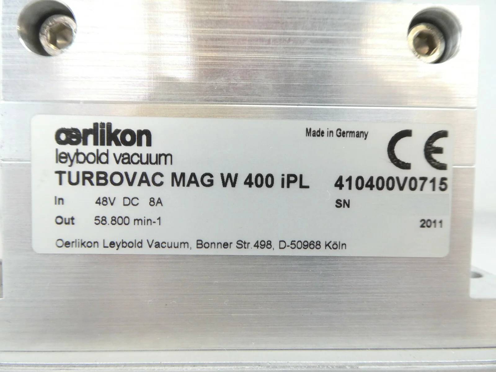 TURBOVAC MAG W 400 iPL Leybold 410400V0715 Turbo Pump MAG.DRIVE Tested Working - Image 11