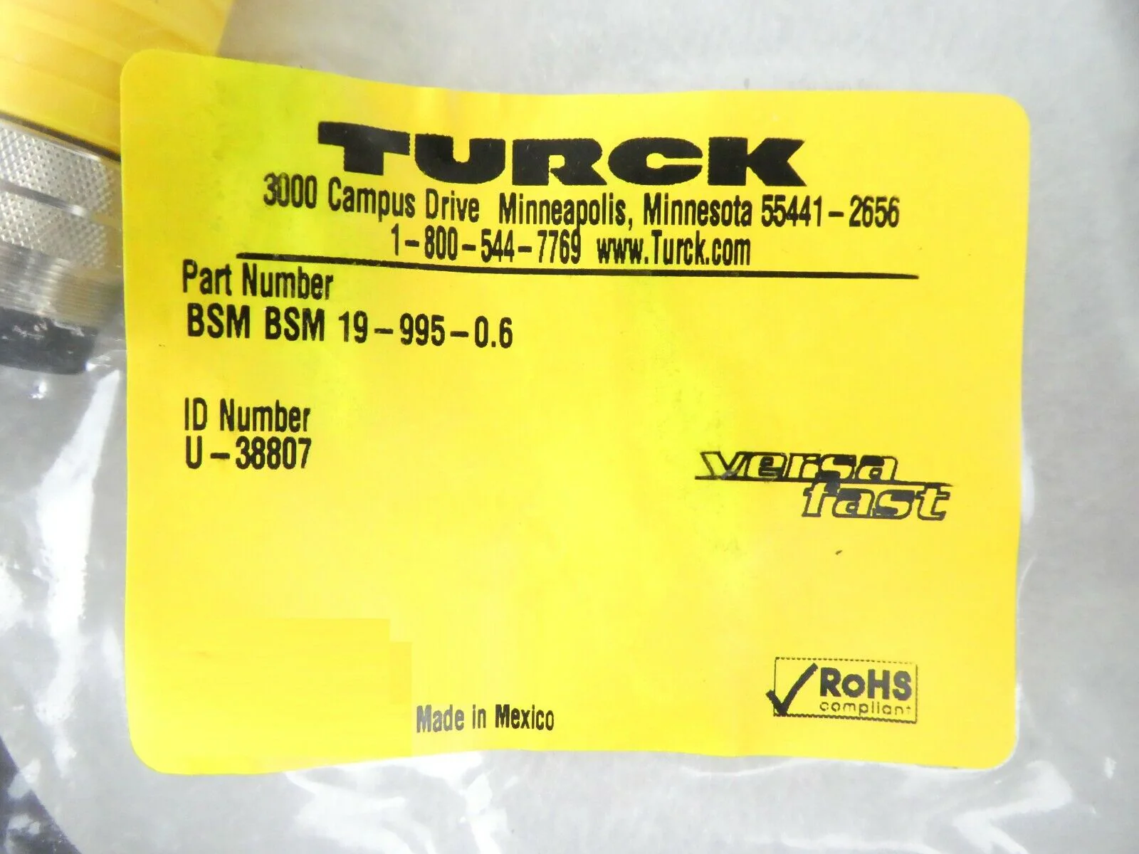 Turck BSM BSM 19-995-0.6 Cable U-38807 Pivotal 30410109A TEL Lot of 3 New Spare - Image 11