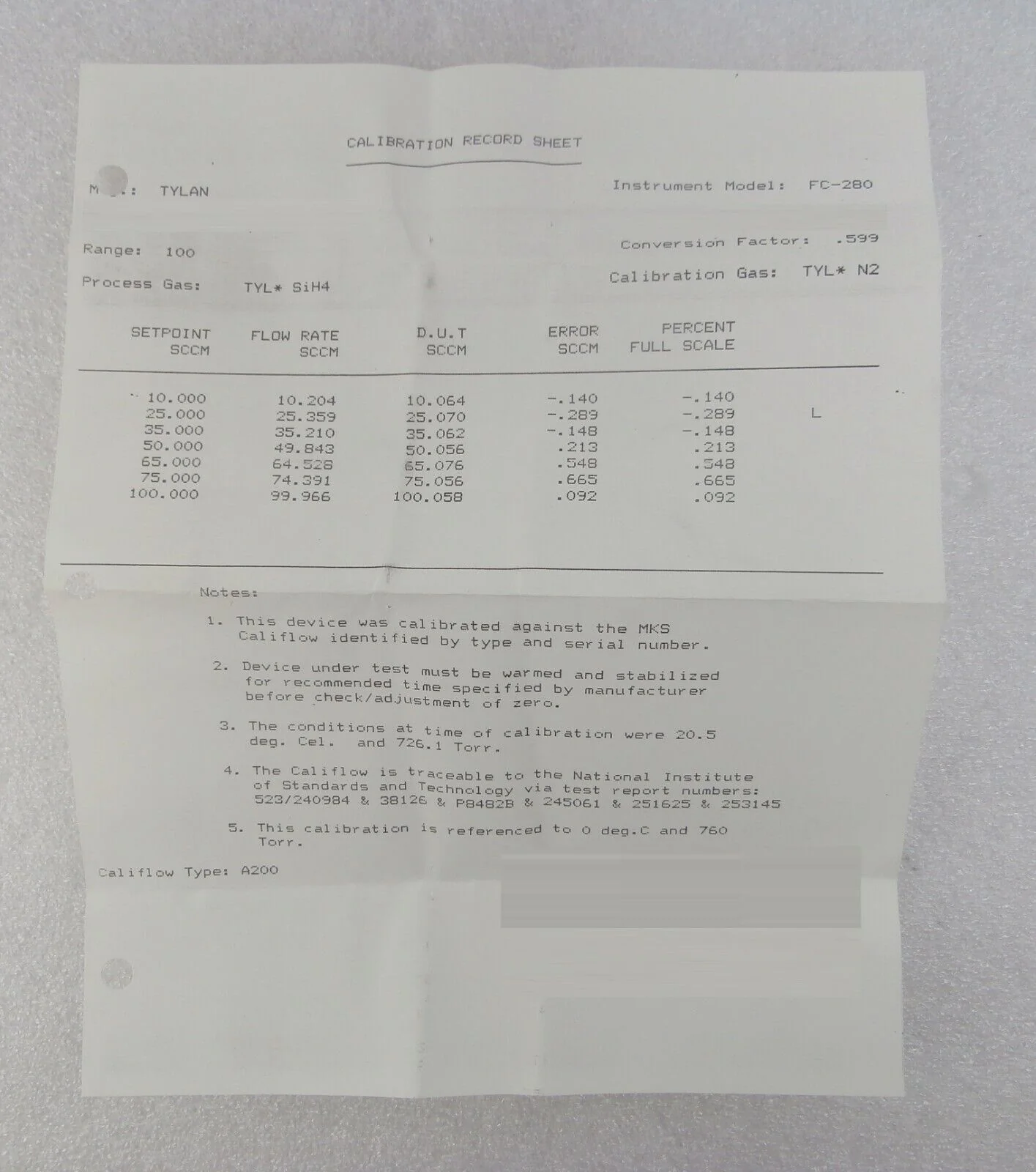 Tylan FC-280KZ Mass Flow Controller MFC 100 SCCM SiH4 OEM Refurbished - Image 8