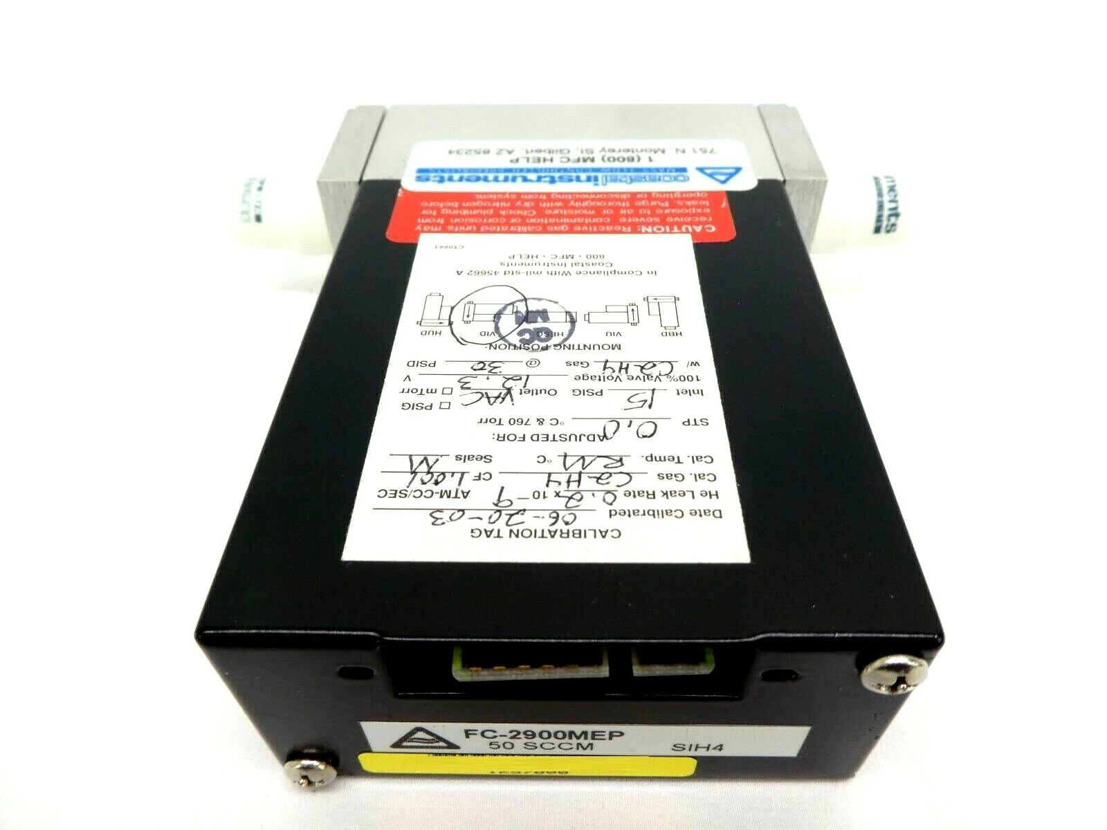 Tylan FC-2900MEP Mass Flow Controller MFC 50 SCCM SiH4 2900 Series Refurbished - Image 7
