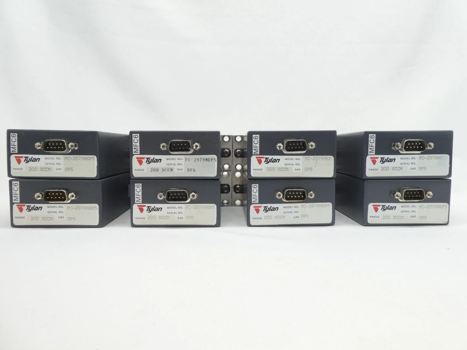 Tylan FC-2979MEP5 Mass Flow Controller MFC 200 SCCM SF6 Reseller Lot of 8 Spare - Image 3