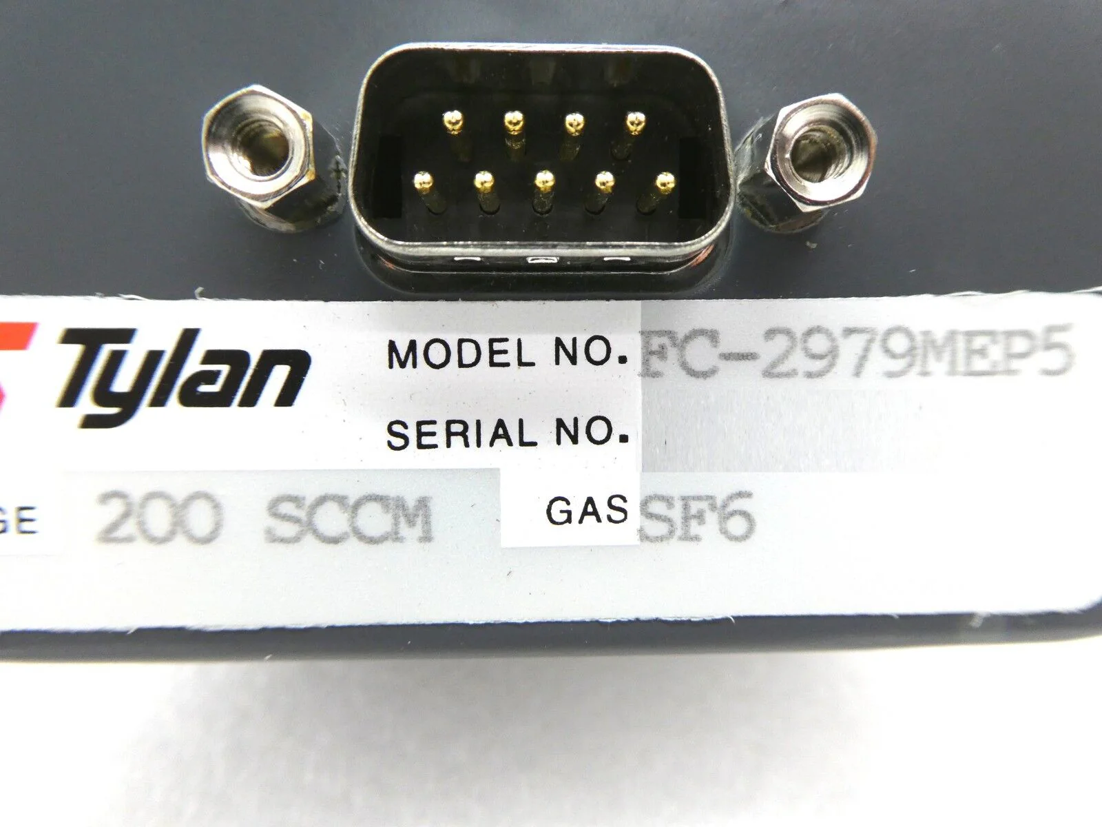 Tylan FC-2979MEP5 MFC Mass Flow Controller 200 SCCM SF6 TEL Unity II Used - Image 8