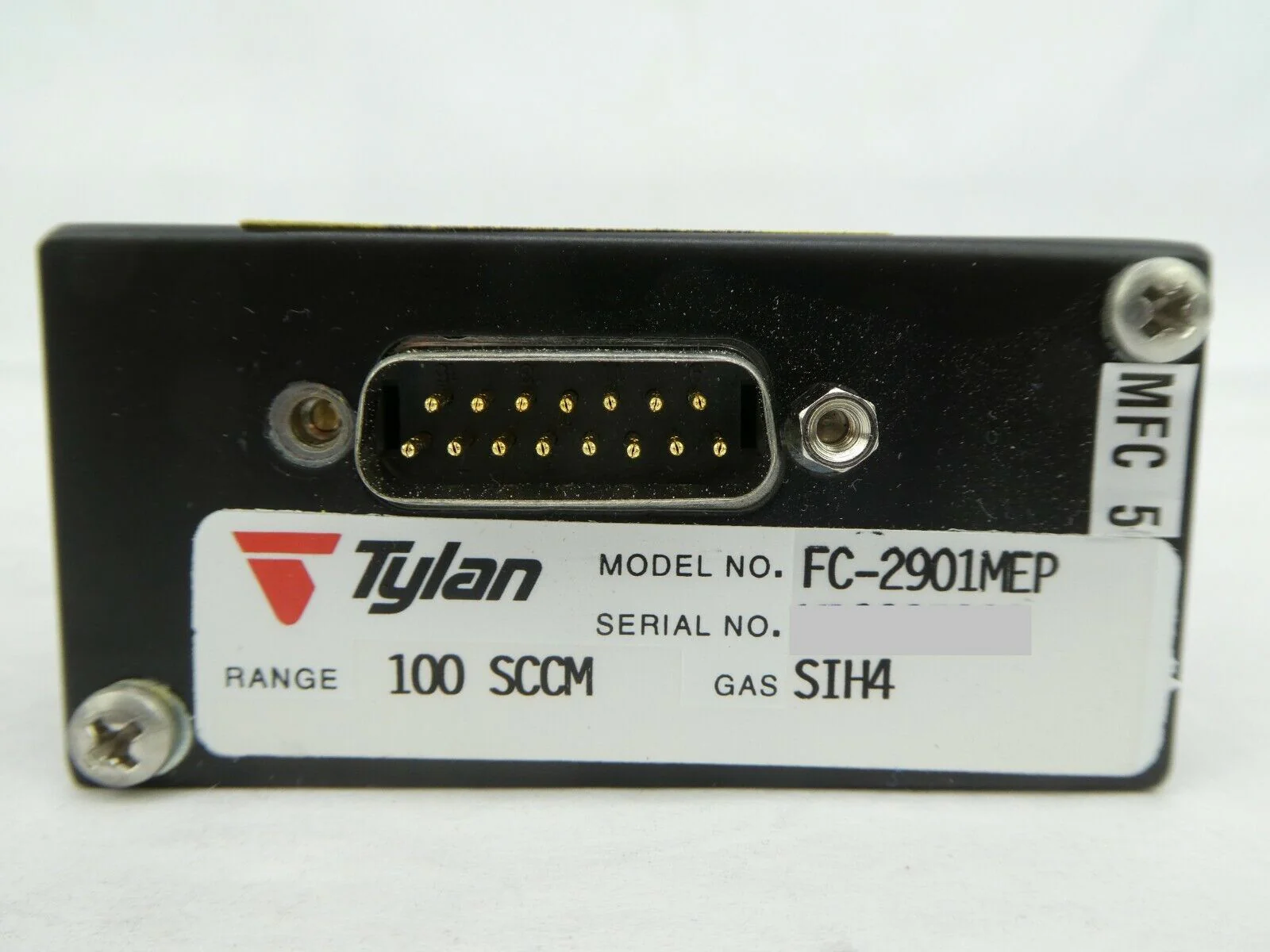 Tylan General FC-2901MEP Mass Flow Controller MFC 100 SCCM SiH4 2900 Working - Image 6