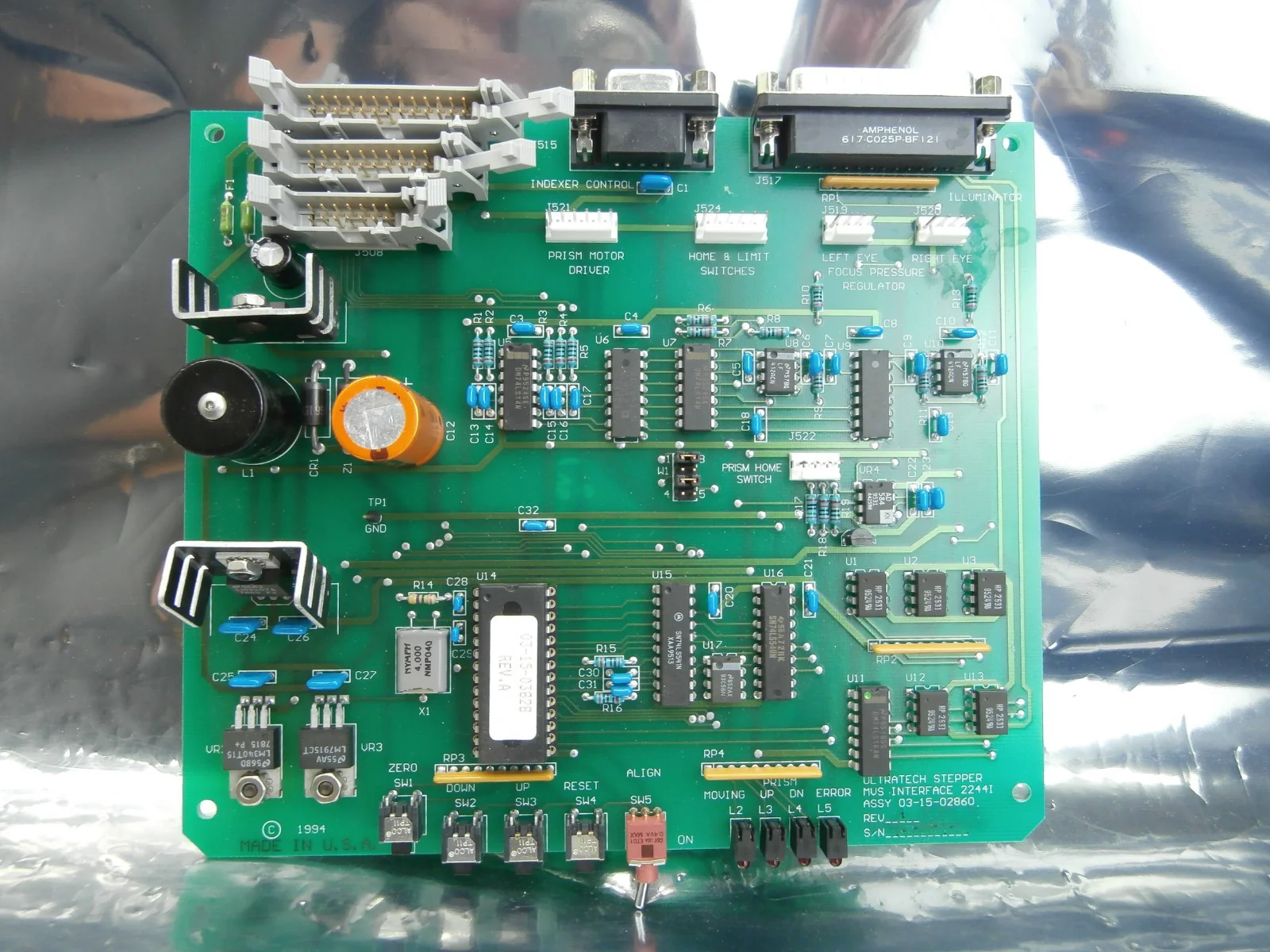 Ultratech Stepper 03-15-02860 MVS Interface 2244I PCB UltraStep 4700 Used - Image 2