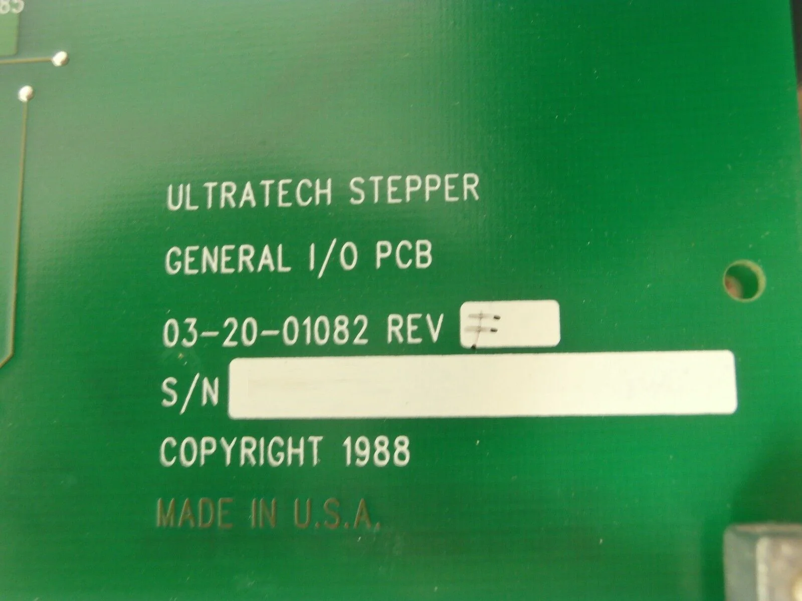 Ultratech Stepper 03-20-01082 General I/O PCB VME Card 4700 Titan Used Working - Image 9
