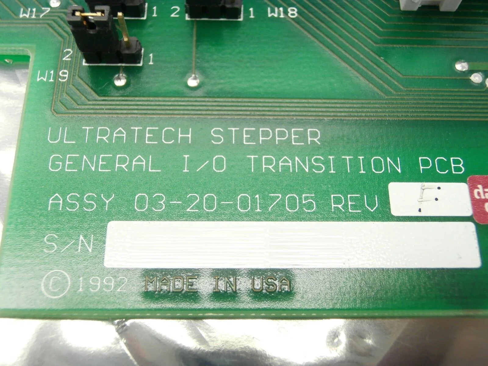 Ultratech Stepper 03-20-01705 General Transition PCB Card GEN I/O 2 Titan Used - Image 8