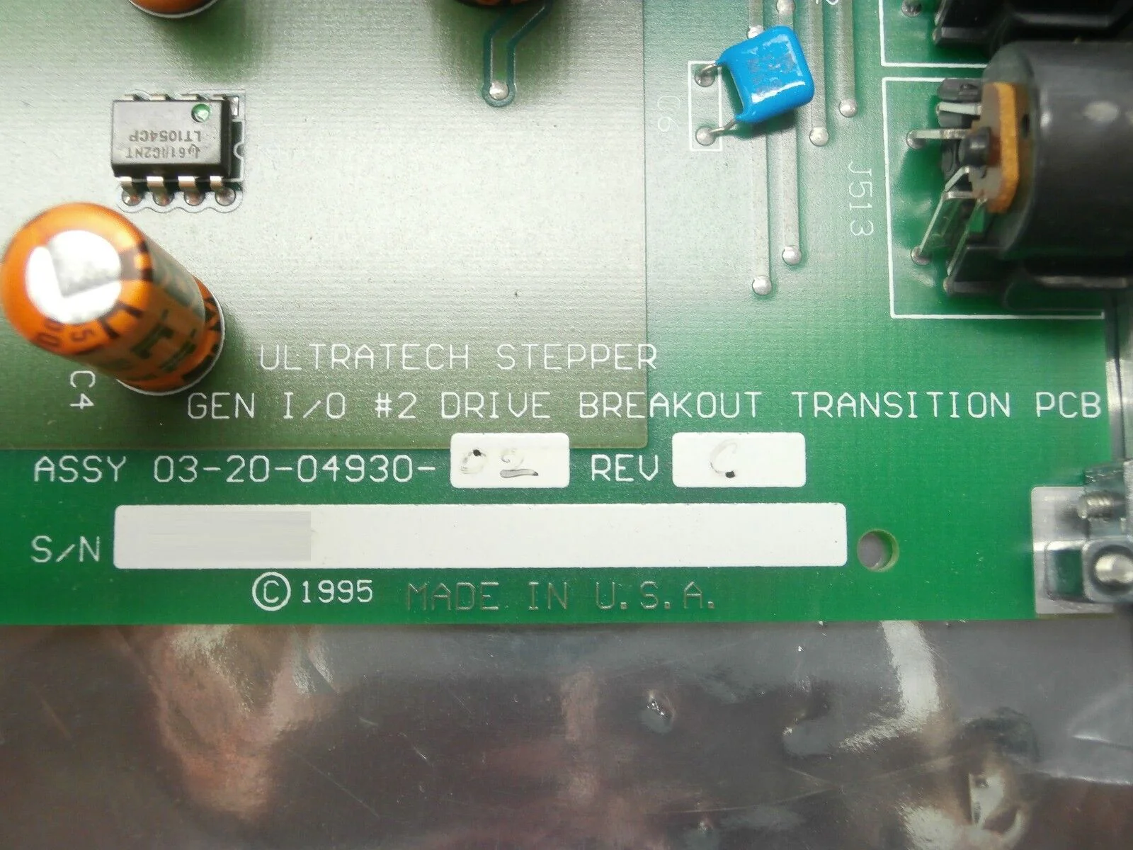 Ultratech Stepper 03-20-04930-02 GEN I/O #2 Drive Breakout Transition PCB Card - Image 9