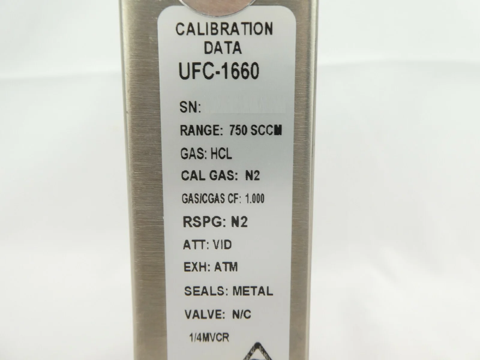 UNIT Instruments UFC-1660 Mass Flow Controller MFC 750 SCCM HCl 1660 Refurbished - Image 12