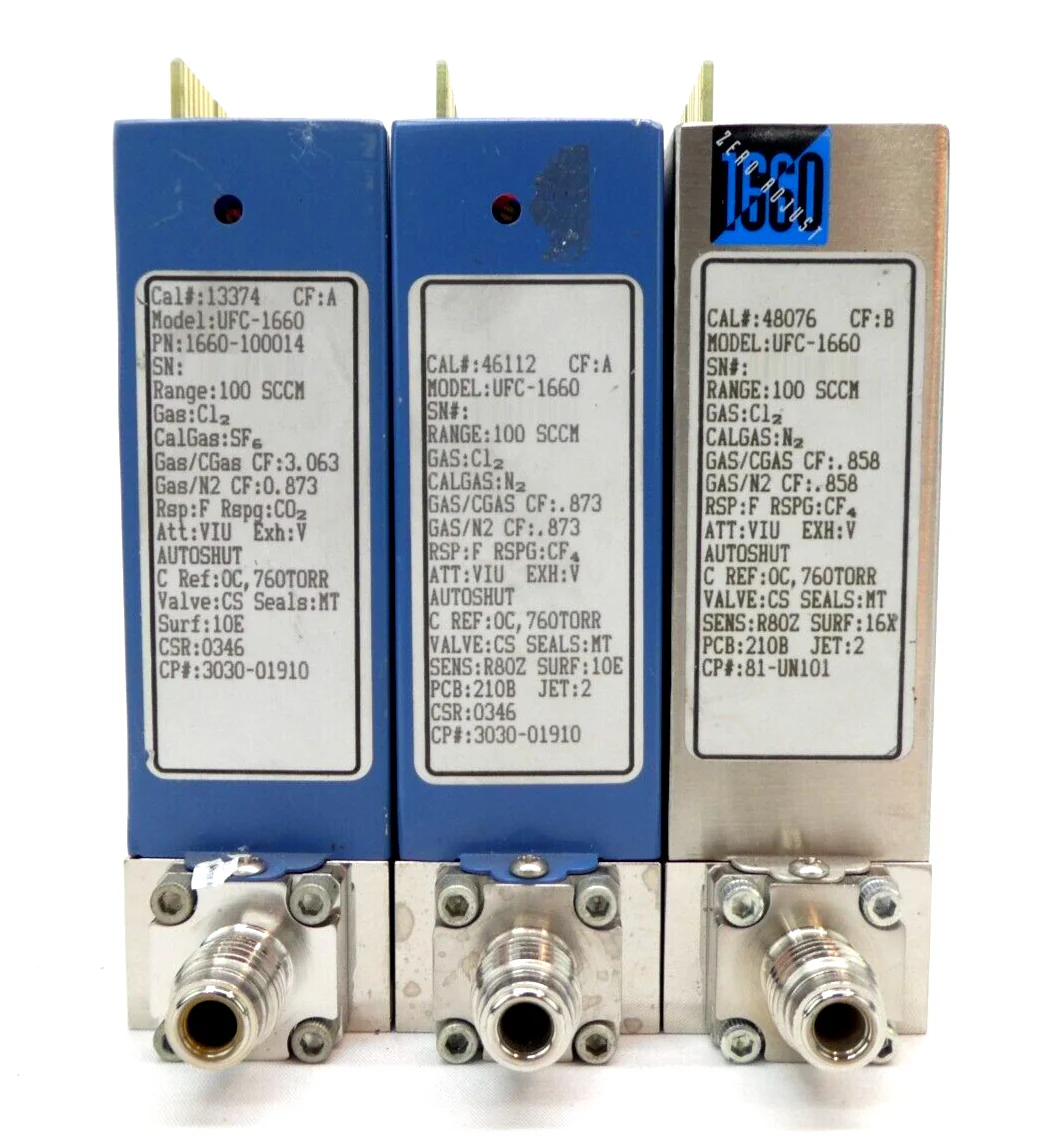 UNIT Instruments UFC-1660 Mass Flow Controller MFC Cl2 SiH4 NF3 O2 Ar Lot of 11 - Image 3