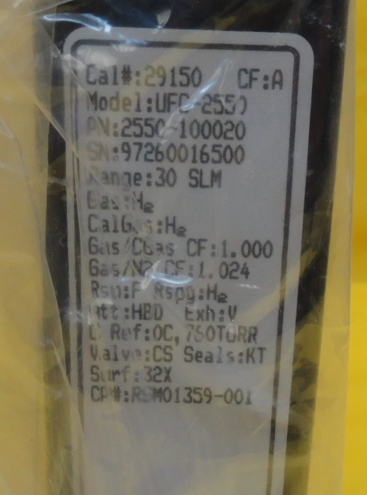 Unit Instruments UFC-2550 Mass Flow Controller MFC 2500 30 SLM H2 New - Image 6