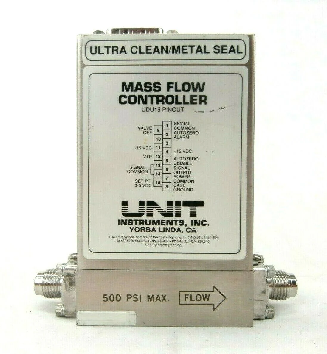 UNIT Instruments UFC-8160 Mass Flow Controller MFC 200 SCCM Ar Working Spare - Image 2