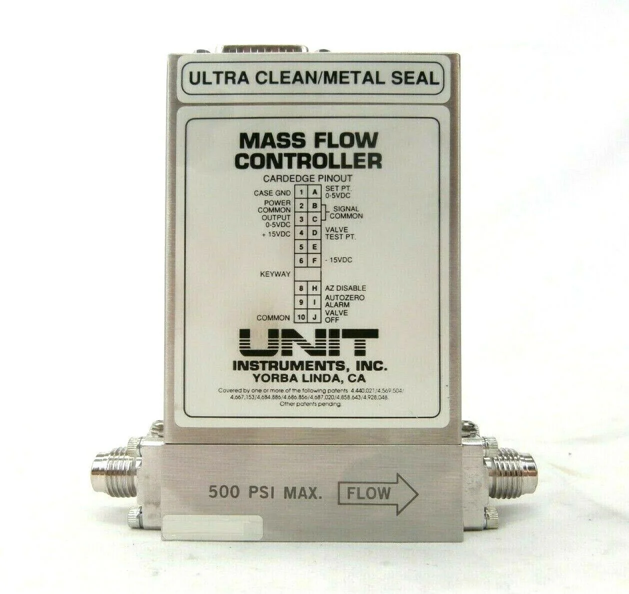 UNIT Instruments UFC-8160 Mass Flow Controller MFC 200 SCCM Cl2 Working Spare - Image 2