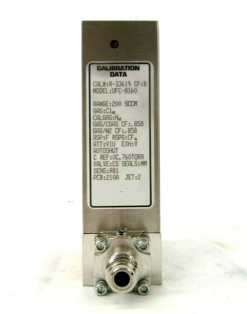UNIT Instruments UFC-8160 Mass Flow Controller MFC 200 SCCM Cl2 Working Spare - Image 4