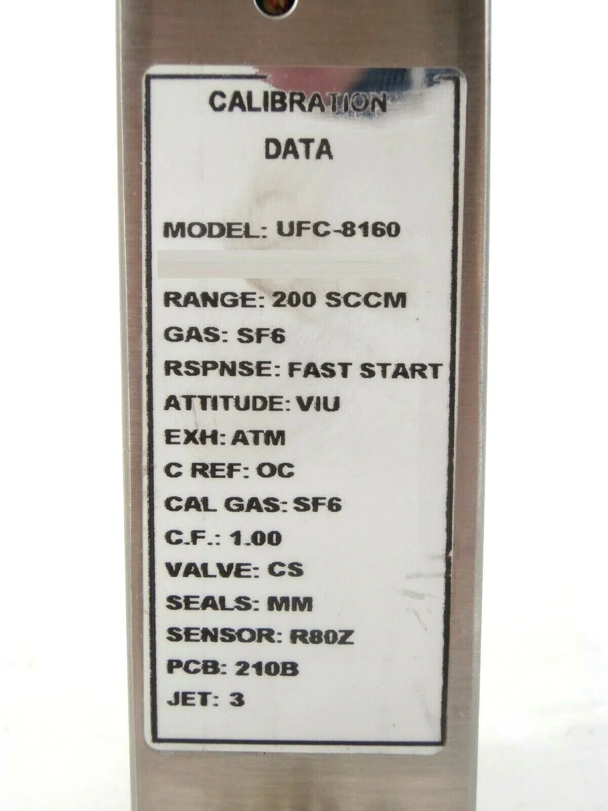 UNIT Instruments UFC-8160 Mass Flow Controller MFC 200 SCCM SF6 Working Spare - Image 12