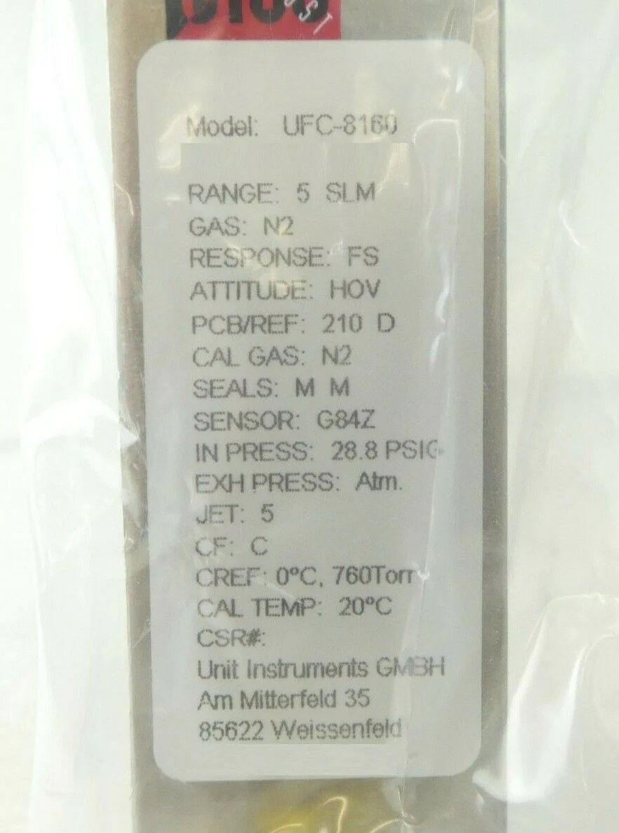 UNIT Instruments UFC-8160 Mass Flow Controller MFC Mattson 37100272 Refurbished - Image 10