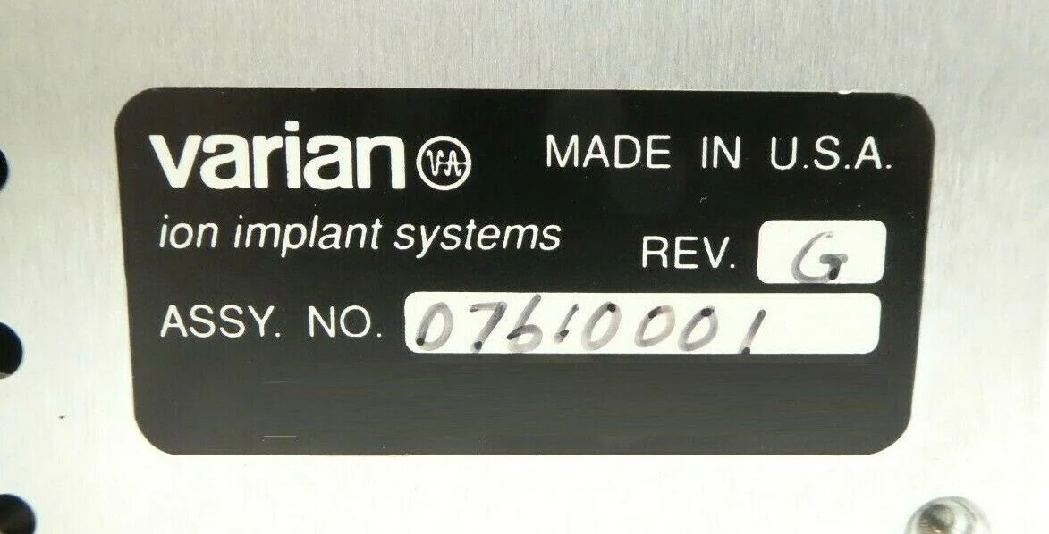 Varian Ion Implant Systems 07610001 Ion Source Vacuum System Rev. G Working - Image 9