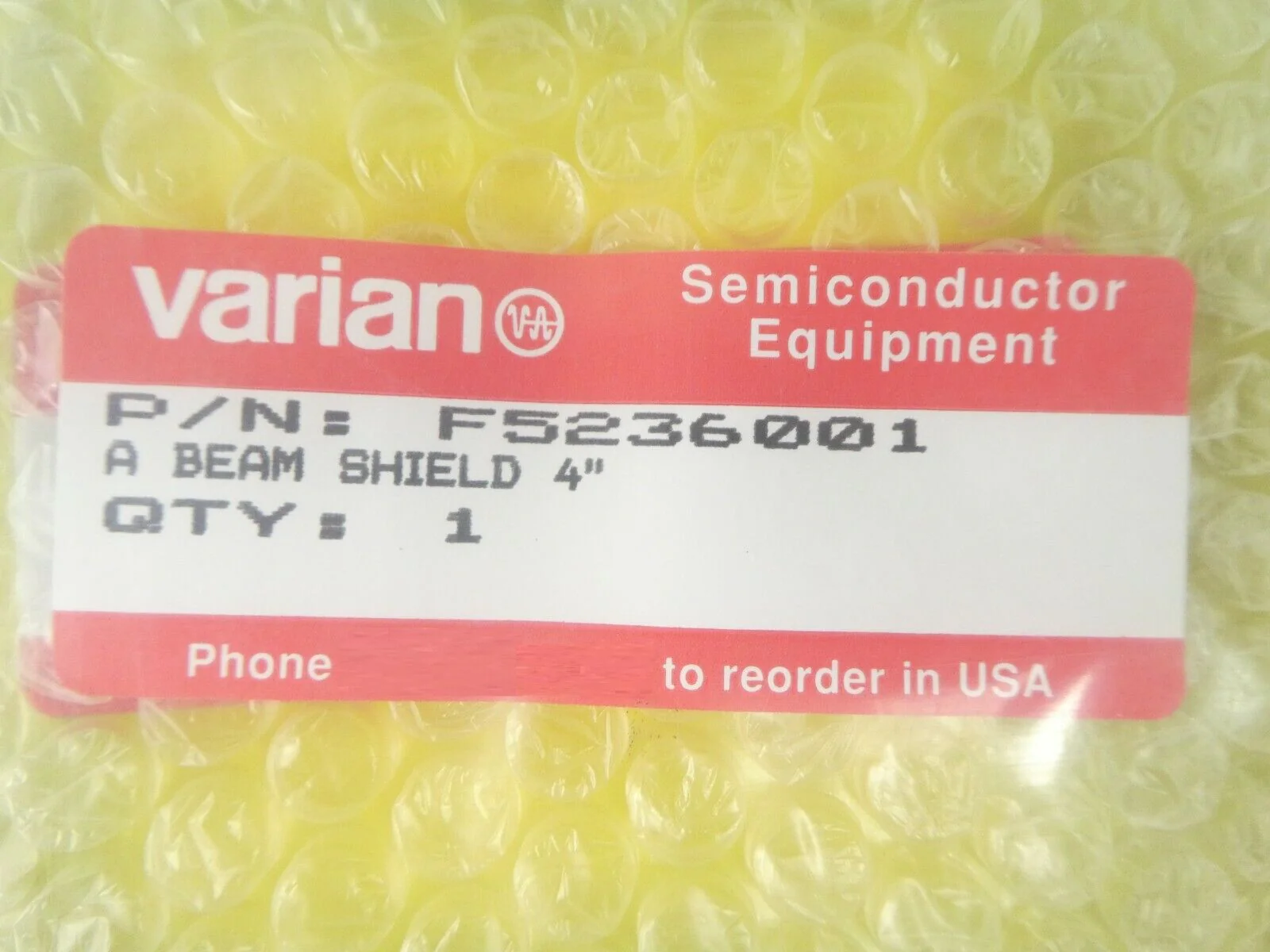 Varian Ion Implant Systems F5236001 Graphite 4" A Beam Shield VSEA New Surplus - Image 9