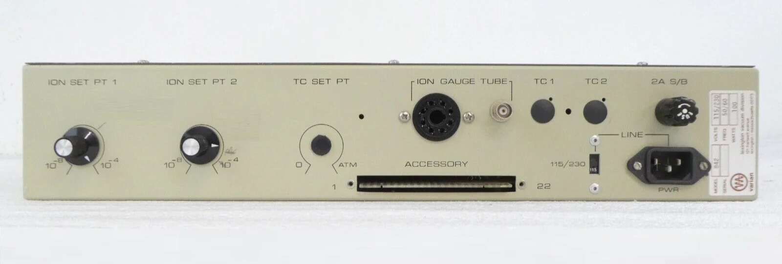 Varian Semiconductor F6323001 842 Vacuum Ionization Gauge Controller Refurbished - Image 2