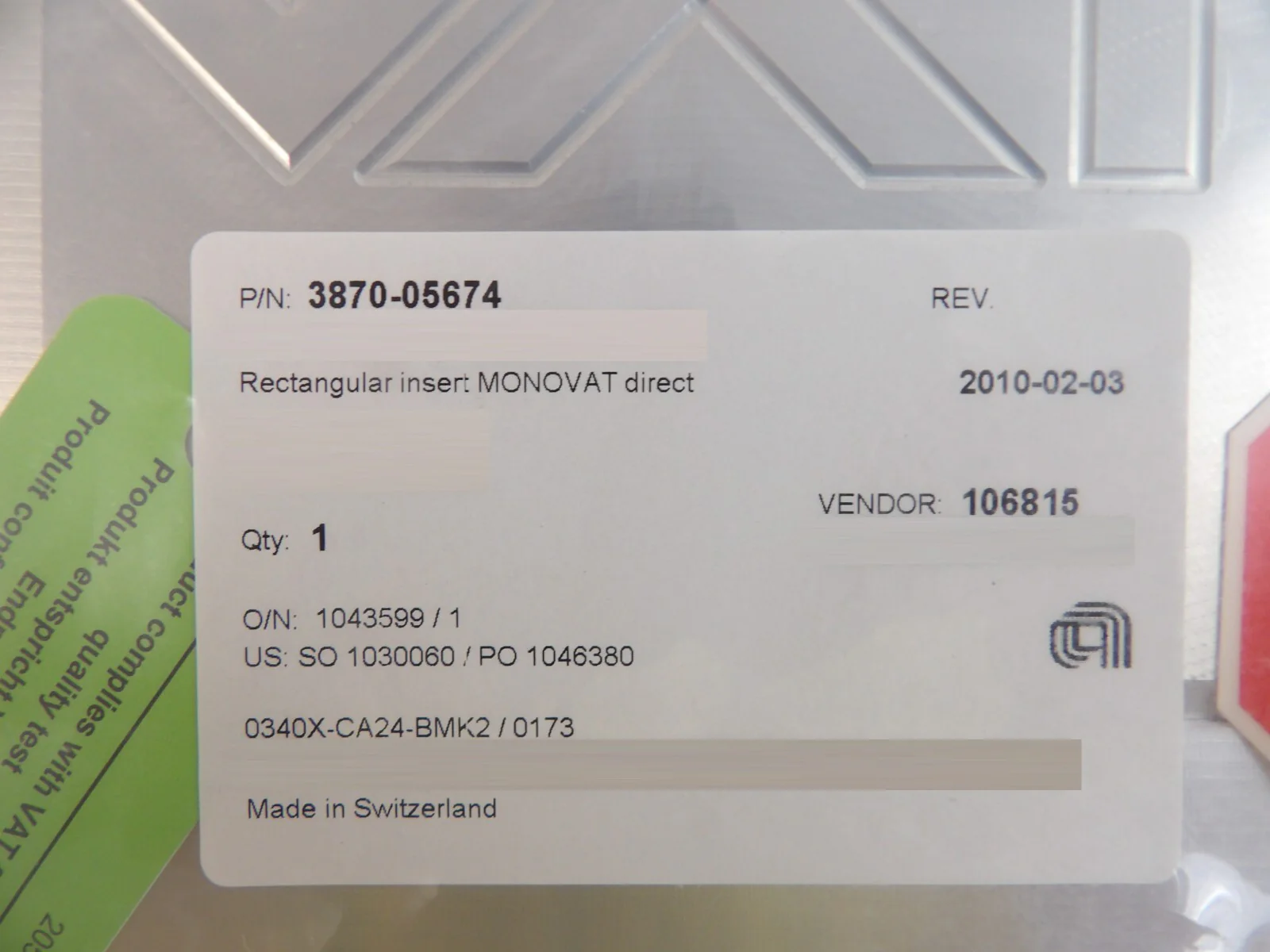 VAT 0340X-CA24-BMK2 Rectangular Insert MONOVAT Slit Valve AMAT 3870-05674 New - Image 7