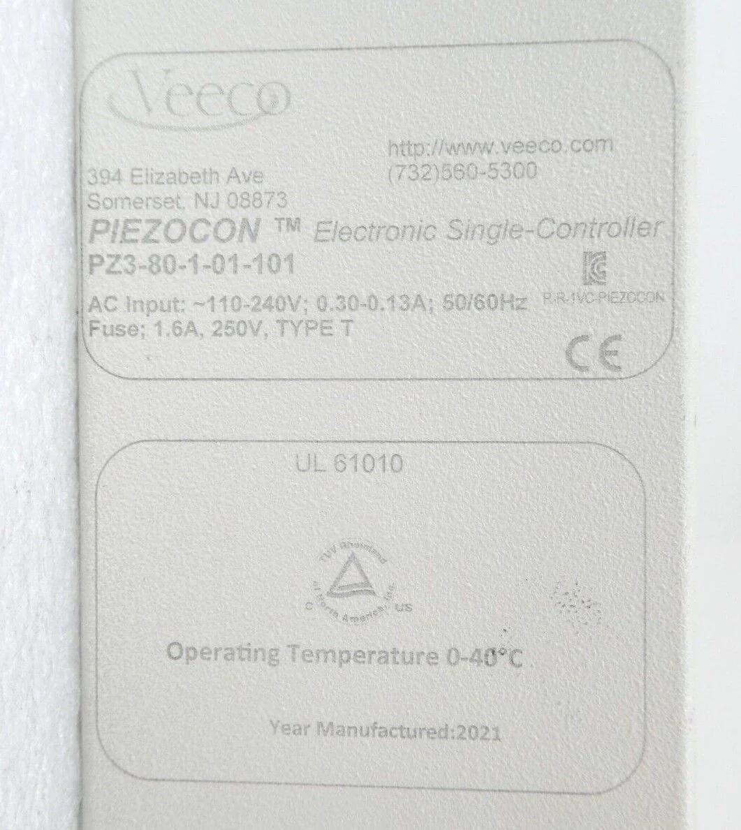 Veeco PZ3-80-1-01-101 Gas Concentration Sensor Controller PIEZOCON As-Is - Image 8