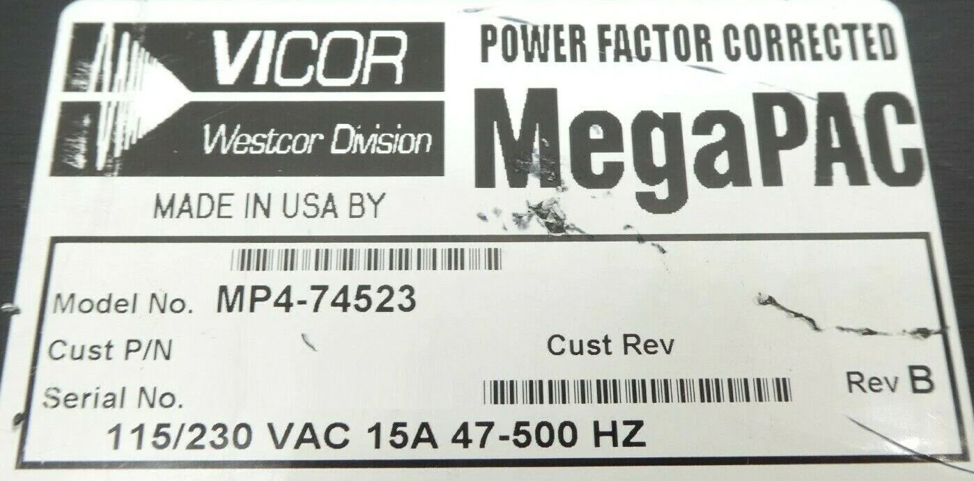 Vicor MP4-74523 Power Supply MegaPAC 10-130039-05 C Working Surplus - Image 12