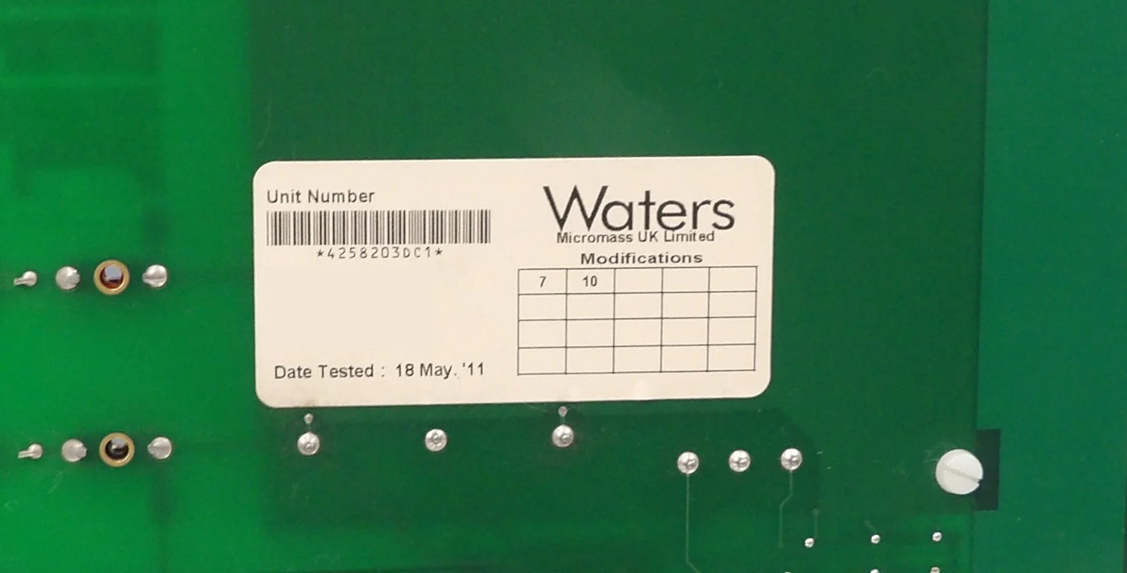 Waters Micromass 4258203DC1 Quad PCB Card MA4258-203P1D Working Surplus - Image 7