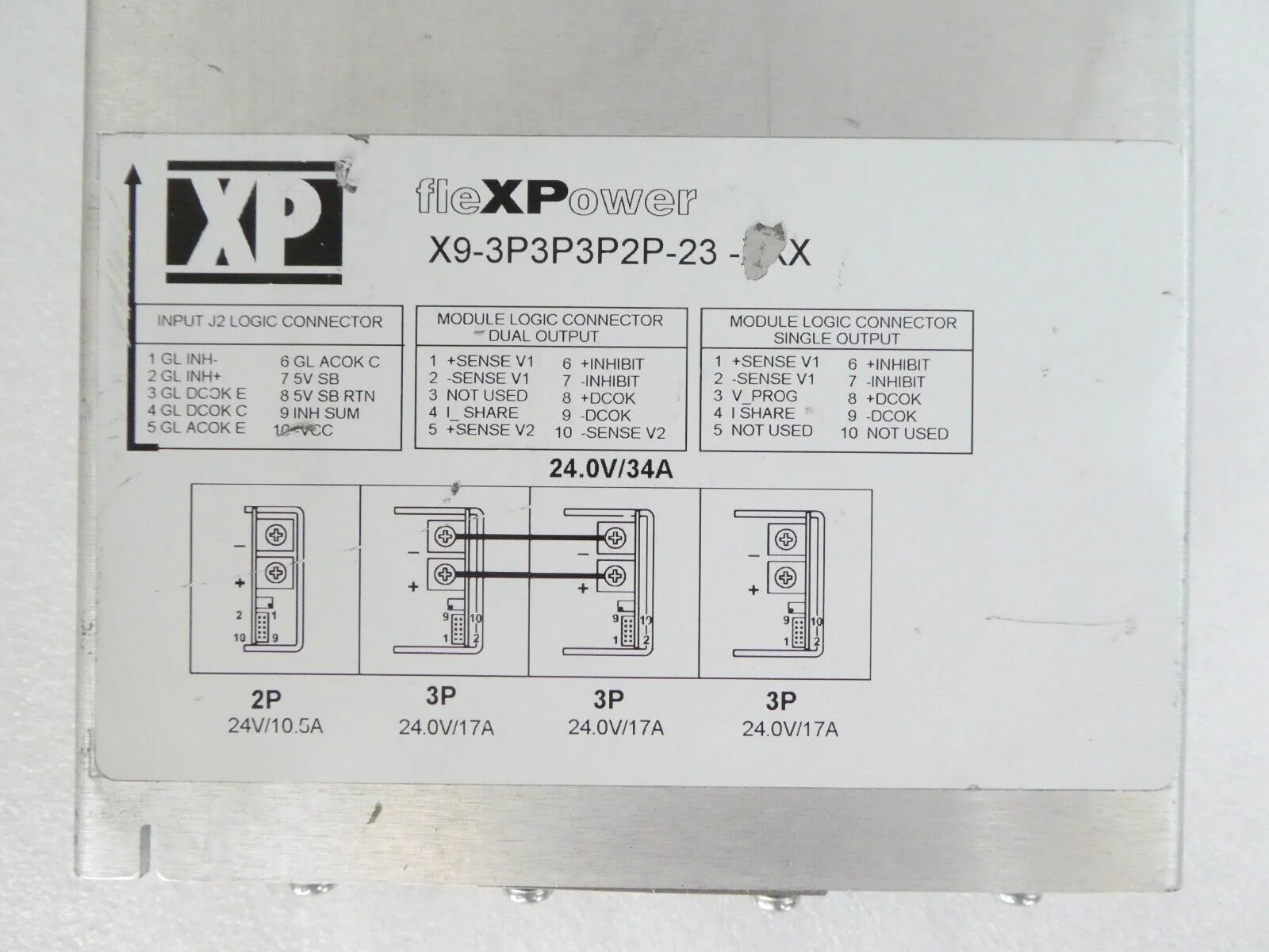 XP Power X9-3P3P3P2P-23-XXX Power Supply fleXPower AMAT EMOD 612 Working Surplus - Image 8
