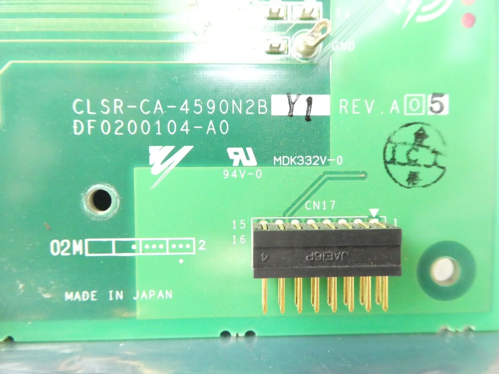 Yaskawa Electric CLSR-CA-4590N2BY1 Interface PCB DF0200104-A0 Nikon NSR Working - Image 9