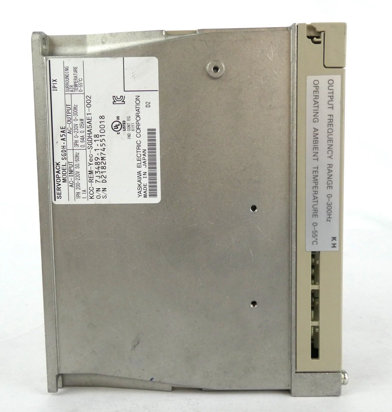 Yaskawa Electric SGDH-A5AE Servo Driver SERVOPACK Working Surplus - Image 7