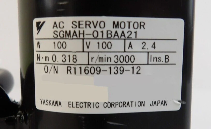 Yaskawa Electric SGMAH-01BAA21 AC Servo Motor Reseller Lot of 2 Working Surplus - Image 7
