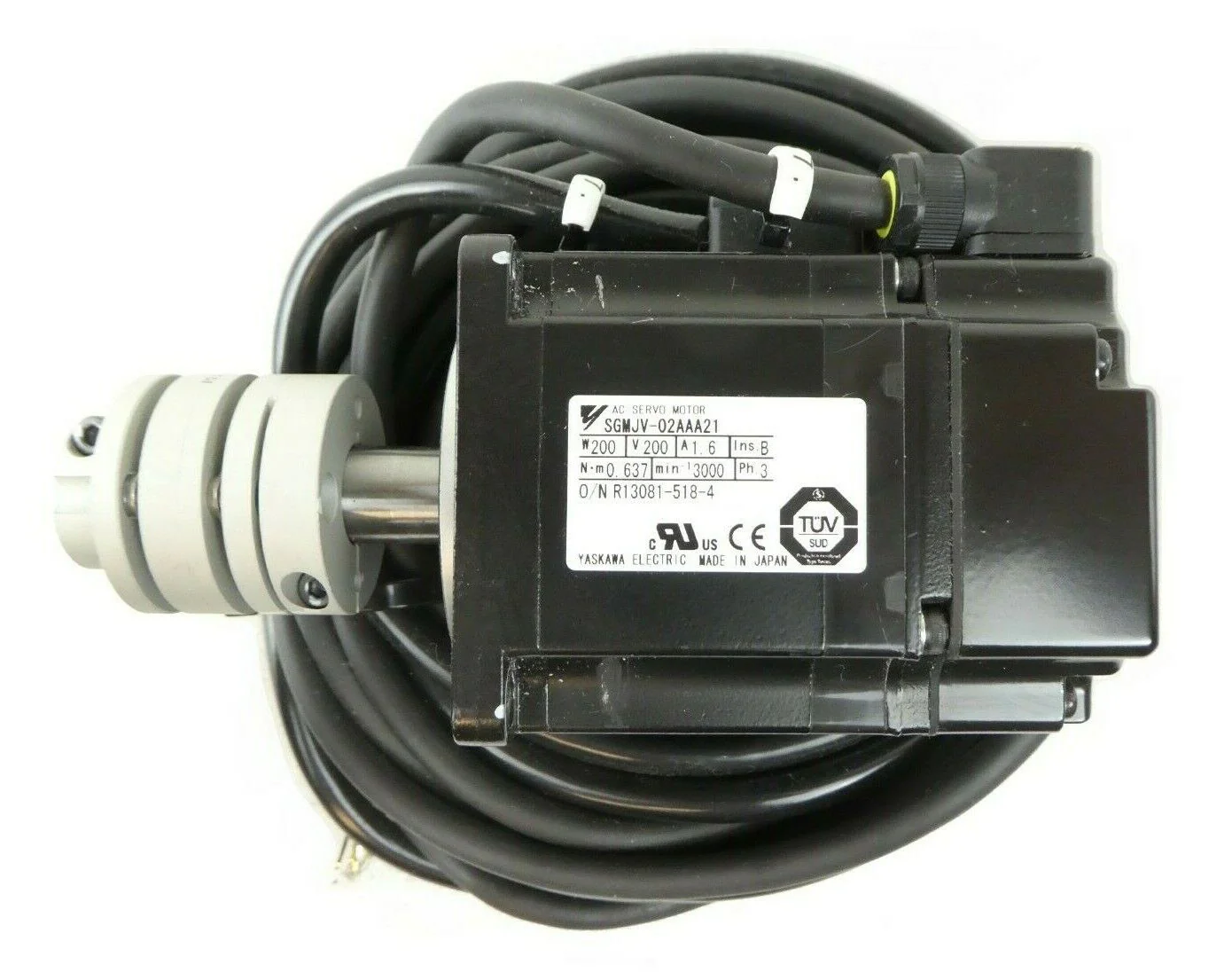 Yaskawa Electric SGMJV-02AAA21 AC Servo Motor Rudolph F30 No Connector Working - Image 2